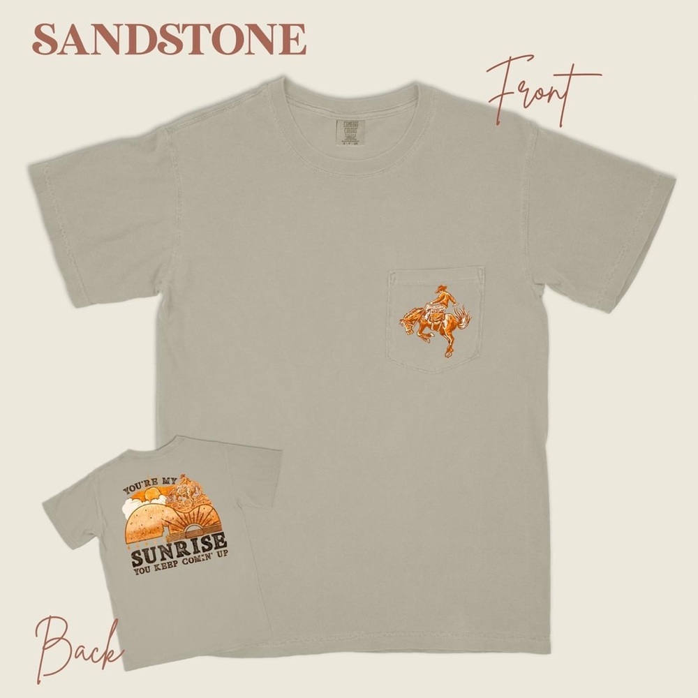 My Sunrise Tee | Morgan Wallen | Comfort Colors | SM-XXL | SANDSTONE